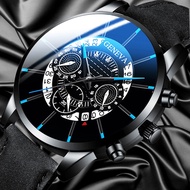 Geneva Fashion Men's Faux Leather Strap Sport Date Analog Quartz Wrist Watch