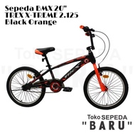 tb - sepeda bmx trex x-treme 2.125 uk 20 inch - black orange