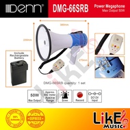 DENN DMG-66SRB Power Megaphone (Siren/Record/DC Rechargeable Battery/DC 12V input/Built-in Microphon
