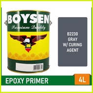 ❏ ∇ ◪ Boysen Epoxy Primer Gray With Catalyst 4liters Gallon (B2230-4L)