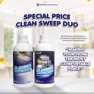 GLIMMER KITCHENWARE Wok and GLIMMER SHINE BATHROOM BATHROOM Limescale Cleaner [Clean Sweep Duo Econo