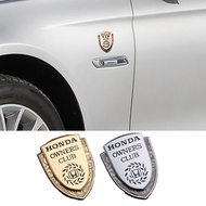 Honda Vezel CRV Accord XR-V RS150 Car 3D Metal Shield Decal Badge Rear Trunk Emblem Sticker Auto Exterior Accessories