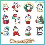 12 Pcs The Gift Decorative Tags For Gifts Paper Christmas Hanging Decorations Xmas Card Sto ellisonn