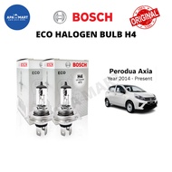BOSCH Eco H4 Halogen Headlamp Bulb 12V 60/55W H4 Bulb for Perodua Axia (2014-Present) Lampu Depan Perodua Axia