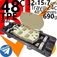Splice Closure FO 12 24 48 Core Horizontal In Line Joint Box 12c 24c 48c