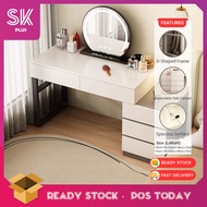 SKPLUS 130cm/170cm Modern Minimalist Dressing Table With Side Cabinet Without Mirror Bedside Makeup