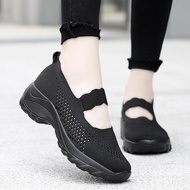 SKYE แบบเสริมส้น รองเท้าผ้าใบ ผู้หญิง เกาหลี สีดำ รองเท้า เกาหลี รองเท้าแมรี่เจน