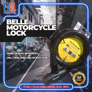 BELLE 25x1000mm 425# MOTORCYCLE LOCK|BICYCLE LOCK|LOCK BASIKAL/MOTOR|RANTAI KUNCI MOTOR/BASIKAL|SUBANG|CHIN CHUN