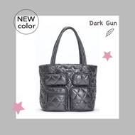 NEW Lada for mom  กระเป๋าโท้ท รุ่น Mila Tote Cycle Series ใบใหญ่ ช่องเยอะ สวมกระเป๋าล้อลากได้ ผ้า Re