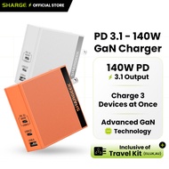 SHARGE PD3.1-140W GaN Charger | 140W PD 3.1 Output | Advanced GaN Technology