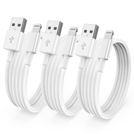 [ Apple MFi Certified ] Lightning USB Cable 6 Foot 6ft 6 Feet 3 Pack iPhone Charger for iPhone 14 Pr