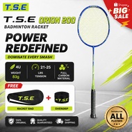 TSE Orion 200 Blue Badminton Racket Carbon Fiber 21-25LBS 85G 4U FREE BAG&GRIP