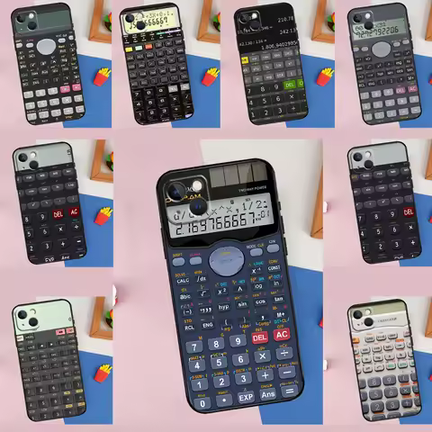 Unique Calculator design Case For iPhone 13 11 12 14 15 16 Pro Max Mini X XR XS Max Plus Soft Cover