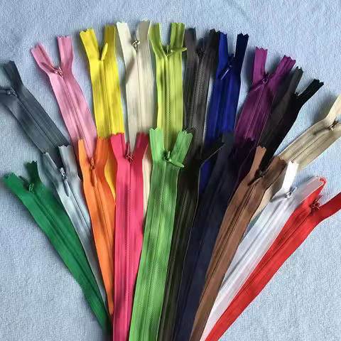 8pcs 3# Invisible Zipper Zip Zipp 28 35 40 45 50 55 60 cm Long Black White Beige Nylon Ziper Zips Zi