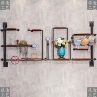 JY-H/Industrial Style Wall-Mounted Shelf Wall-Mounted Clapboard Decoration Retro Wall-Mounted Multi-Layer Shelf Iron Wat