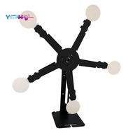 Resetting Rotate the Metal Shooting Target Stand with 5 Steel Plates for Pistol Airsoft BB  Targets Stand Kit Durable Black