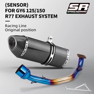 motorcycle full exhaust system for GY6 125 150 cc Scooter motorcycle exhaust muffler contact pipe 15