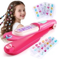 Gem Pen Hair Stamper Kit - 48 Reusable Hair Jewels |   Non-Toxic Bedazzler for Girls Ages 3-12 |   P
