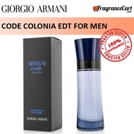 Giorgio Armani Code Colonia EDT for Men (75ml) Eau de Toilette Blue [Brand New 100% Authentic Perfume/Fragrance]