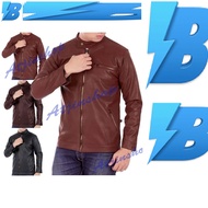 baju jaket kulit lelaki penunggang motosikal original men jacket popularr ss4961pp