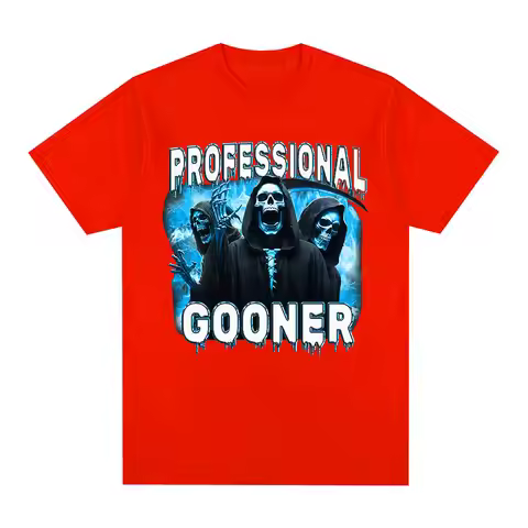 Professional Gooner Offensive Funny Skeleton Meme T Shirts Goon Sexual Joke Party Summer T-shirts Un