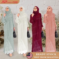 Abaya Robe Jubah Pleated Jubah Muslimah Dress Lace Muslimah PlainJubah Maxi Dress Muslimah Abaya Jub