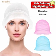 GORROS Hair Coloring Hat, With Hook Silicone Hair Coloring Highlighting Cap, Reusable Hair Dying Fro