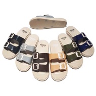 Luofu Women's Two-Buckle Jelly Rubber Kokop Sandals E7188-BW6W (AX4)