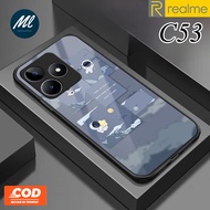 Latest Realme C53 NFC Glass Softcase [SK53] - Realme C53 glass softcase - Realme C53 Glitter Glass S