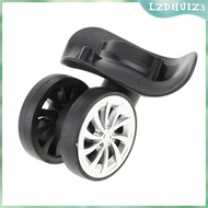 [lzdhuiz3] a01 Black Rotation Flexible Baggage Wheels Replacement Luggage Suitcase Swivel Mute Caste