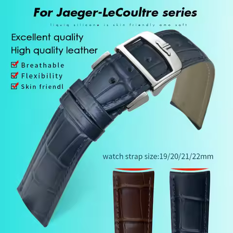 High Quality Leather Watchband 19mm 20mm 21mm 22mm Fit for Longines Jaeger-LeCoultre Series Watch St