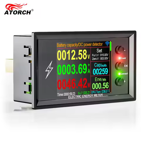DT20W 0-420V Tuya WiFi Smart Lithium Battery Capacity Detection Tester DC digital Display Current Vo