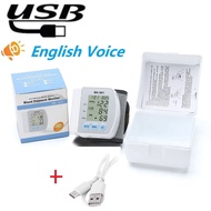 Automatic USB Wrist Blood Pressure Monitor Voice Tonometer Meter Digital Portable Health Care Sphygm