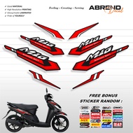 HITAM MIO SPORTY STRIPING LIST CUSTOM BLACK BLOCK / YAMAHA MIO MOTORCYCLE STICKER / MIO STICKER / DE