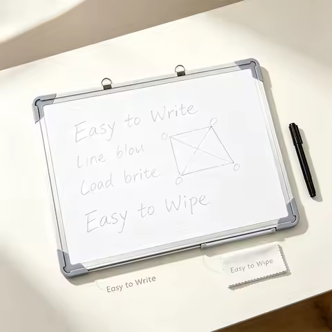 1PCS Fridge Magnetic Whiteboard Frame Message White Board On Fridge Round Angle Decoration Message D