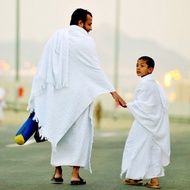 Men's Ihram Two-Piece Towel Set, Arabic Style, Essential for Hajj/Umrah Set Ihram Dua Helai Tuala Le