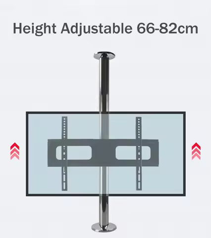 BG11-M Stainless Steel 23-55 Inch LCD TV Stand Mount Bracket in Partition Wall Height Adjust 66-82cm