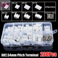 VOYAGE 230Pcs 2.54mm Pitch Terminal, Male And Female 2p 3p 4p 5pin Pin Connector, XH2.54 Housing Kit