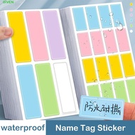 GIVEN Name Tag Sticker, Subject Classification Table Desk Stickers Name Labels, Multicolor Personali