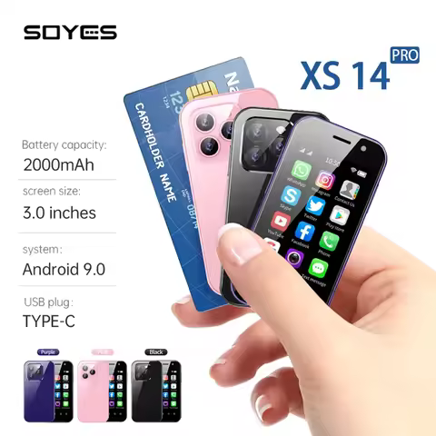 SOYES XS14 Pro 3.0 Inch 4G Mini Smartphone Android 9 Dual SIM Face ID Dual Camera WIFI Bluetooth FM 