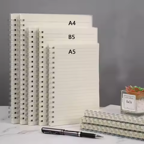 1 Pcs Thick Student Notebook, Minimalist Ledger, Horizontal A5/B5/A4 Notebook, A Total of 80 Sheets 