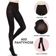 ❤️PANTYHOSE❤️ Women Opaque Tights 80Den High Waist Control Top All Over Footed Legging Tight Seluar 