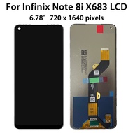 XD ต้นฉบับ6.78 "สำหรับ8i Infinix Note จอแอลซีดี X683ประกอบดิจิไทเซอร์หน้าจอสัมผัส Note8i X683B อะไหล