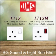 UMS L113 / L113N 13A Mini Logic Switch Socket Outlet 250V ( L-113 / L-113N )