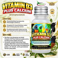 INSTANTLY GACOR- 718426 -NEW VITAMIN D3 PLUS CALCIUM Bird Vitamins & CALCIUM for Bones and Muscles f