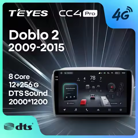 TEYES CC4 PRO For Fiat Doblo 2 II 263 2009 - 2015 CarPlay Radio Multimedia Stereo Car play Android A