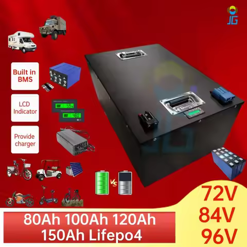 *`AA LIFEPO4 72V 84V 96V 100AH 110AH 120AH 125AH 130AH iron phosphate battery pack with BMS for EV R