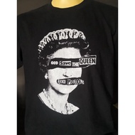 เสื้อวงนำเข้า God Save the Queen s Punk Rock Style Vintage Black Gildan T-Shirt คอกลม จัดส่ง