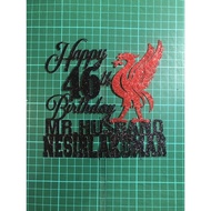 Liverpool glitter cardstock caketopper