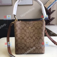 新款 COACH 蔻馳 最小號水桶包 2312雙層兩條肩帶女士 認準hkpowerbuy. 銀包 錢包 手袋 背囊 斜孭袋 送禮 情人節 禮物